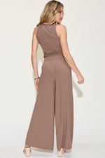 Basic Bae Full Size Ribbed Tank and Wide Leg Pants Set - Luxe Shopping