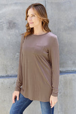 Basic Bae Full Size Round Neck Long Sleeve Top - Luxe Shopping