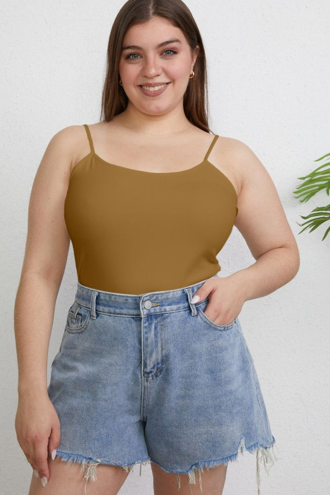 Basic Bae Full Size Round Neck Slim Cami - Luxe Shopping