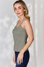 Basic Bae Full Size Round Neck Slim Cami - Luxe Shopping