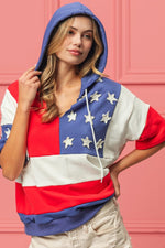 BiBi American Flag Theme Hoodie - Luxe Shopping