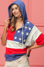 BiBi American Flag Theme Hoodie - Luxe Shopping