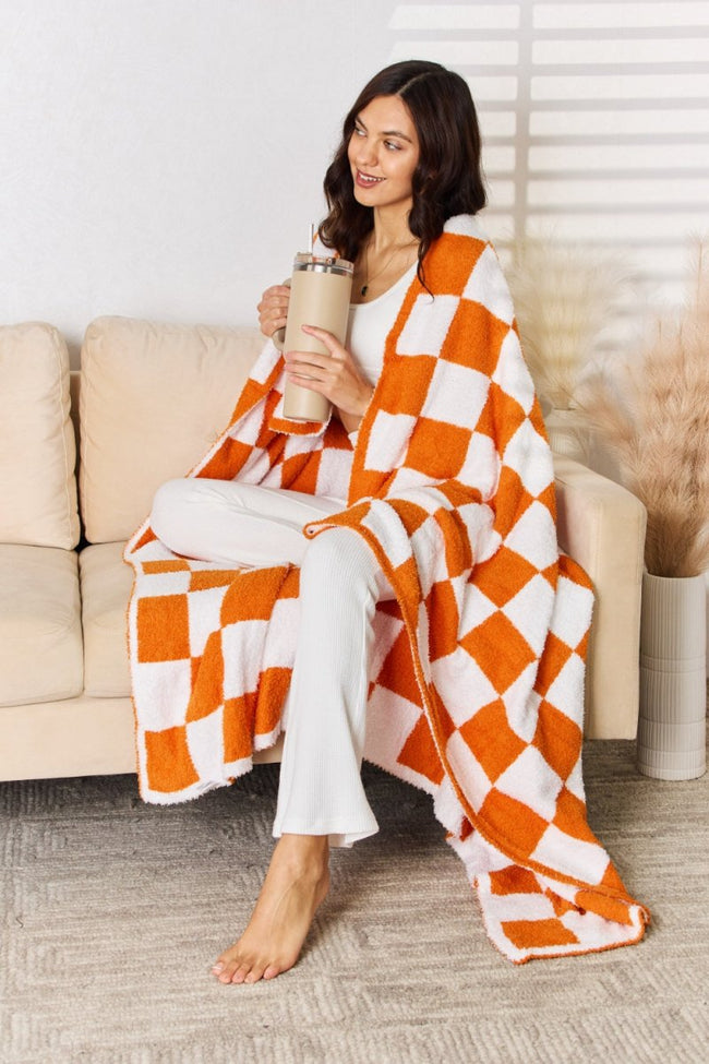 Cuddley Checkered Decorative Throw Blanket - Luxe Shopping