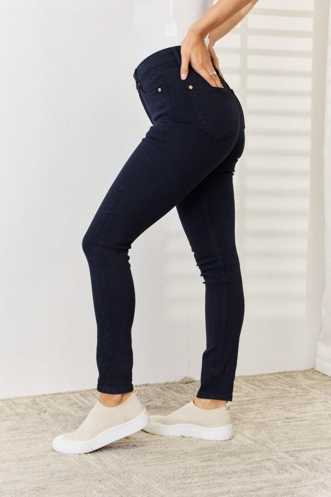 Judy Blue Full Size Garment Dyed Tummy Control Skinny Jeans - Luxe Shopping