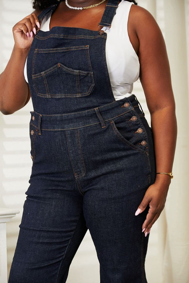 Judy Blue Full Size High Waist Classic Denim Overalls - Luxe Shopping