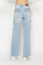 Judy Blue Full Size High Waist Straight Cargo Jeans - Luxe Shopping