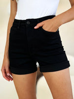 Judy Blue Full Size High Waist Tummy Control Cuffed Denim Shorts - Luxe Shopping