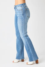 Judy Blue Full Size Mid - Rise Waist Straight Jeans - Luxe Shopping