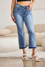 Judy Blue Full Size Release Hem Cropped Bootcut Jeans - Luxe Shopping