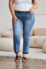 Judy Blue Full Size Release Hem Cropped Bootcut Jeans - Luxe Shopping