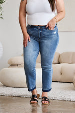 Judy Blue Full Size Release Hem Cropped Bootcut Jeans - Luxe Shopping