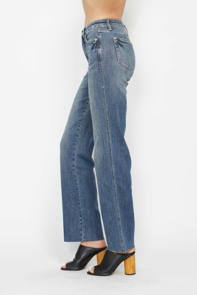 Judy Blue Full Size Tummy Control Straight Jeans - Luxe Shopping