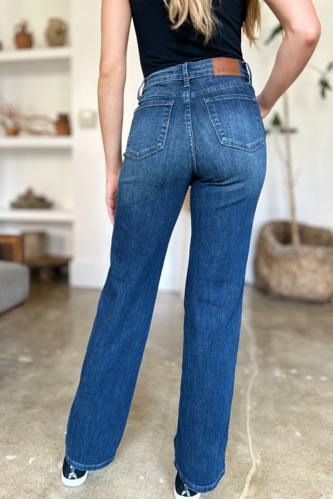 Judy Blue Full Size Tummy Control Straight Jeans - Luxe Shopping