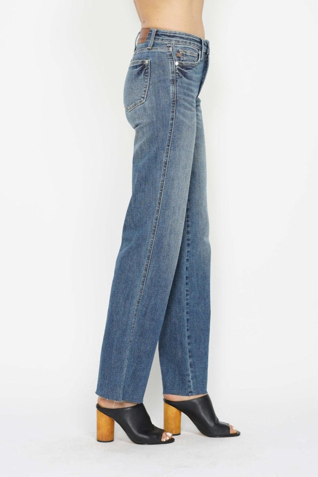 Judy Blue Full Size Tummy Control Straight Jeans - Luxe Shopping