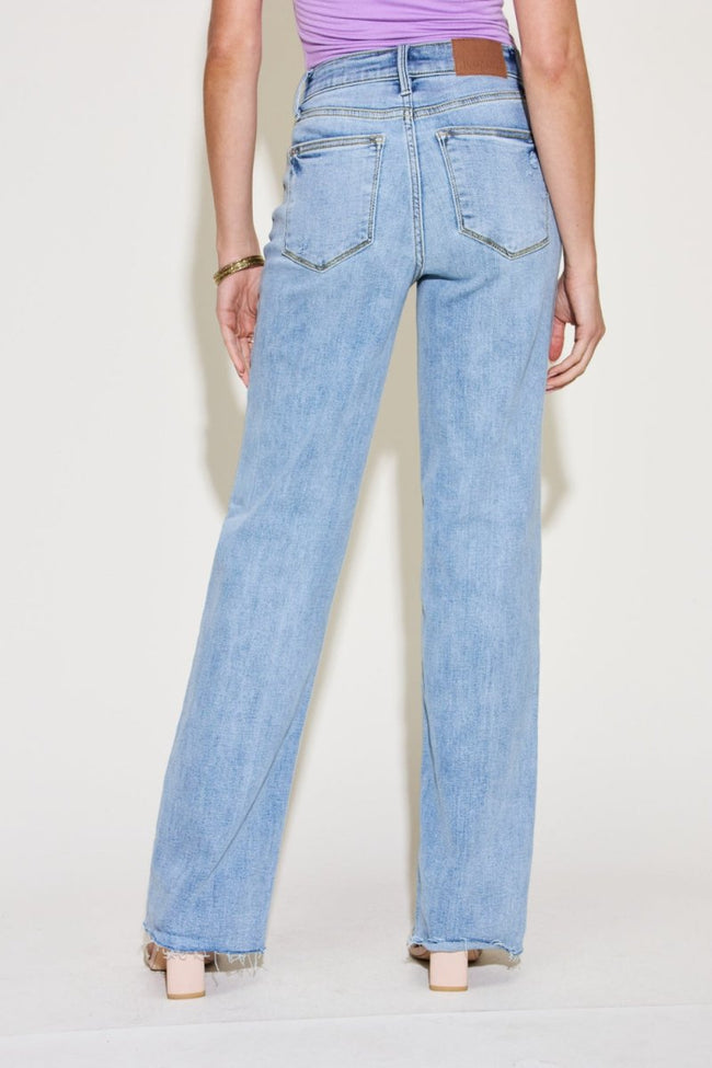 Judy Blue Full Size V Front Waistband Straight Jeans - Luxe Shopping