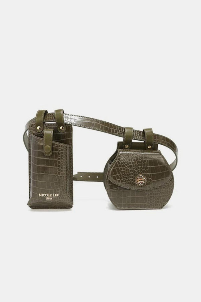 Nicole Lee USA 2 Piece Texture Belt Bag - Luxe Shopping