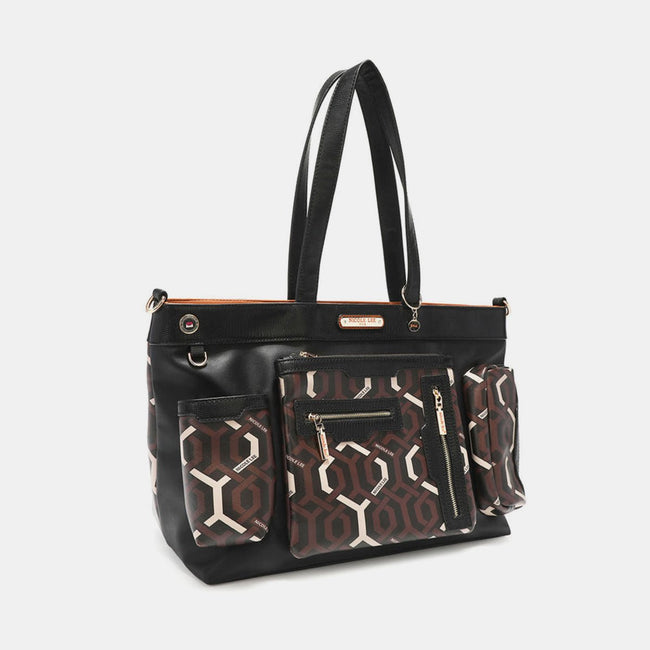 Nicole Lee USA Geometric Pattern Large Handbag - Luxe Shopping