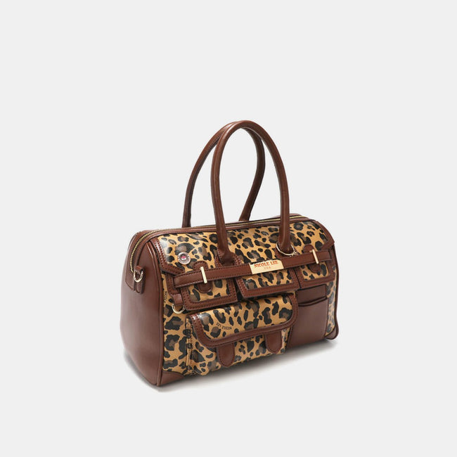 Nicole Lee USA Leopard Boston Bag - Luxe Shopping