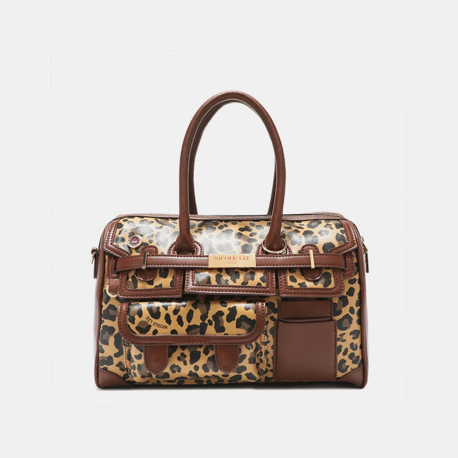 Nicole Lee USA Leopard Boston Bag - Luxe Shopping