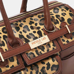 Nicole Lee USA Leopard Boston Bag - Luxe Shopping