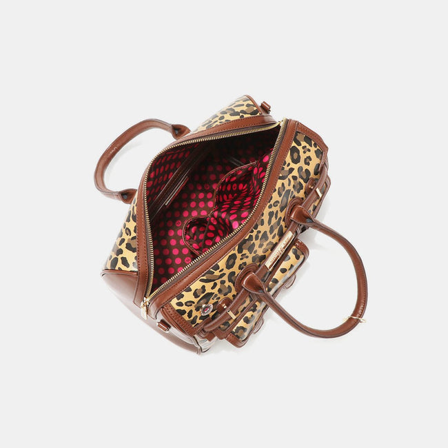 Nicole Lee USA Leopard Boston Bag - Luxe Shopping