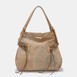 Nicole Lee USA Side Braided Tassel Inlaid Rhinestone Embroidery Hobo Bag - Luxe Shopping