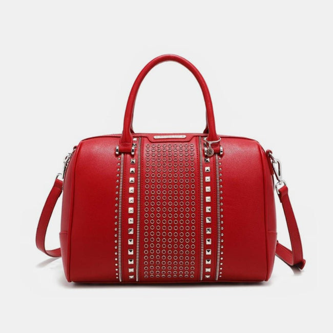 Nicole Lee USA Studded Boston Bag - Luxe Shopping