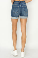 RISEN High Rise Cuffed Denim Shorts - Luxe Shopping