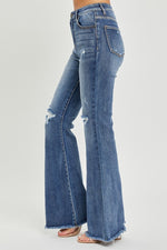 RISEN High Waist Distressed Fare Jeans - Luxe Shopping