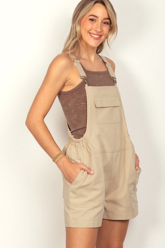 VERY J Adjustable Suspender Overalls with Pockets - Luxe Shopping