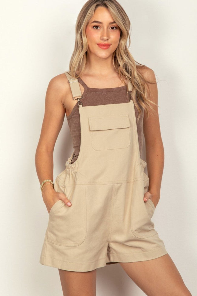 VERY J Adjustable Suspender Overalls with Pockets - Luxe Shopping