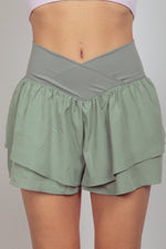 VERY J V - Shaped High Waist Layered Active Shorts - Luxe Shopping