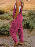 Double Take Full Size Sleeveless V-Neck Pocketed Jumpsuit - 2 Colors - Luxe Shopping