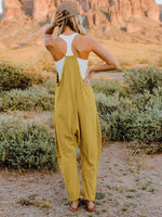 Double Take Full Size Sleeveless V-Neck Pocketed Jumpsuit - 2 Colors - Luxe Shopping