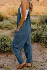 Double Take V-Neck Sleeveless Jumpsuit with Pocket - Luxe Shopping