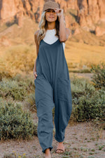 Double Take V-Neck Sleeveless Jumpsuit with Pocket - Luxe Shopping