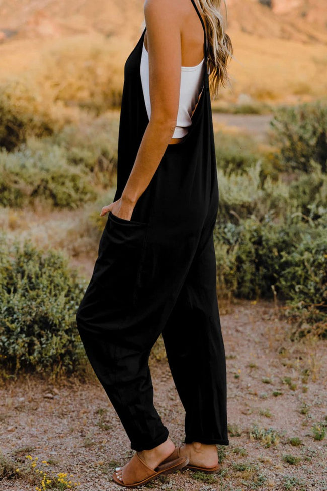 Double Take V-Neck Sleeveless Jumpsuit with Pocket - Luxe Shopping