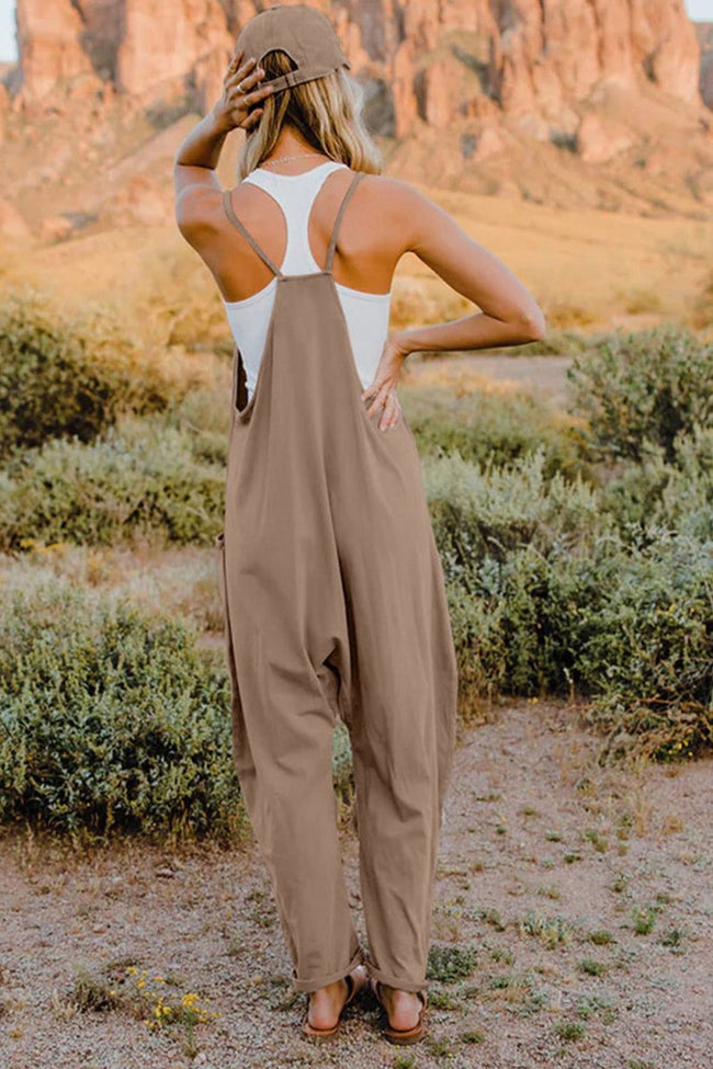 Double Take V-Neck Sleeveless Jumpsuit with Pocket - Luxe Shopping