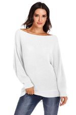 One Shoulder Dolman Sleeve Sweater - 2 Colors