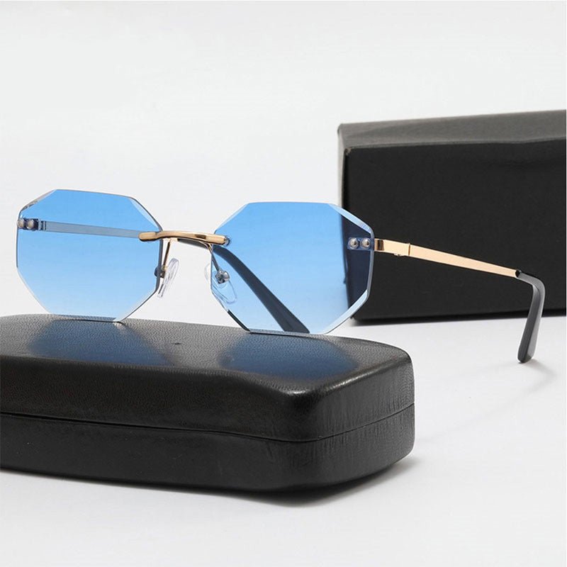 Frameless Polygon Fashion Glasses For Men And Women - 6 Colors - Luxe Shopping