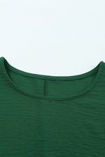 Green Smocked Wrist Shift Top - Luxe Shopping