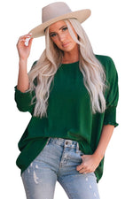 Green Smocked Wrist Shift Top - Luxe Shopping