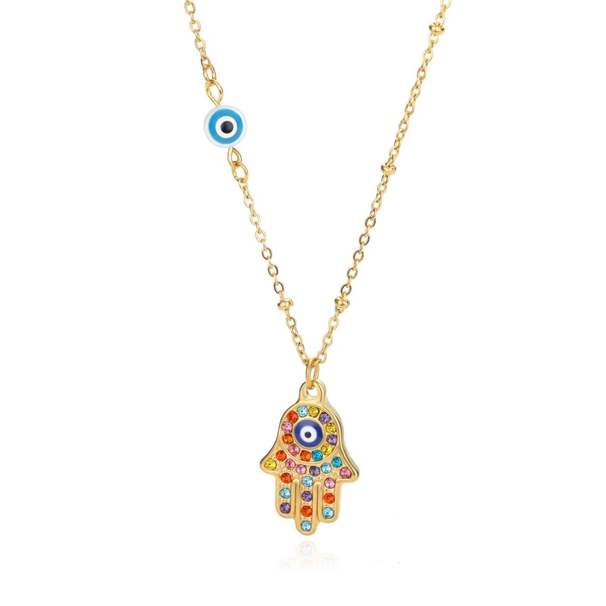 Hamsa Hand Necklace & Pendant - 2 Colors - Luxe Shopping