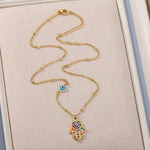 Hamsa Hand Necklace & Pendant - 2 Colors - Luxe Shopping