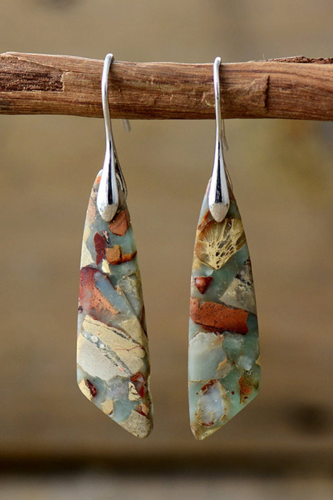 Handmade Natural Stone Dangle Earrings - Luxe Shopping