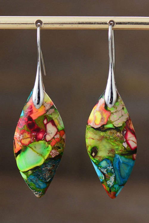 Handmade Natural Stone Dangle Earrings - 3 Colors