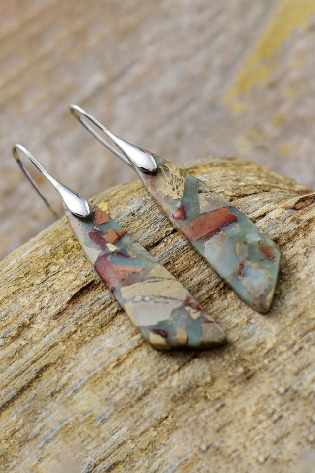 Handmade Natural Stone Dangle Earrings - Luxe Shopping