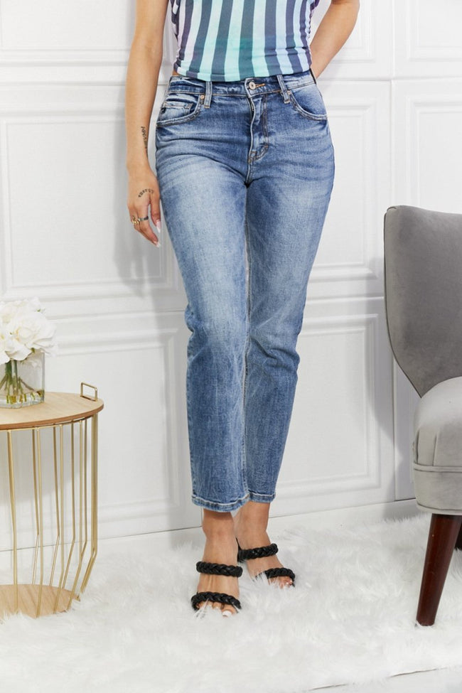 Kancan Full Size Amara High Rise Slim Straight Jeans - Luxe Shopping