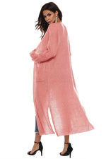 Long Sleeve Open Front Buttoned Cardigan - 9 Colors - Luxe Shopping