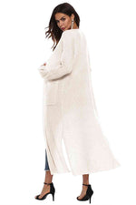 Long Sleeve Open Front Buttoned Cardigan - 9 Colors - Luxe Shopping